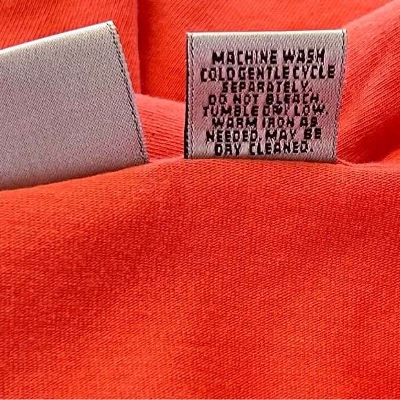 Chico's Women's Collared Tank Top 2 Orange Knit Stretch Sleeveless Button Large - Picture 9 of 9